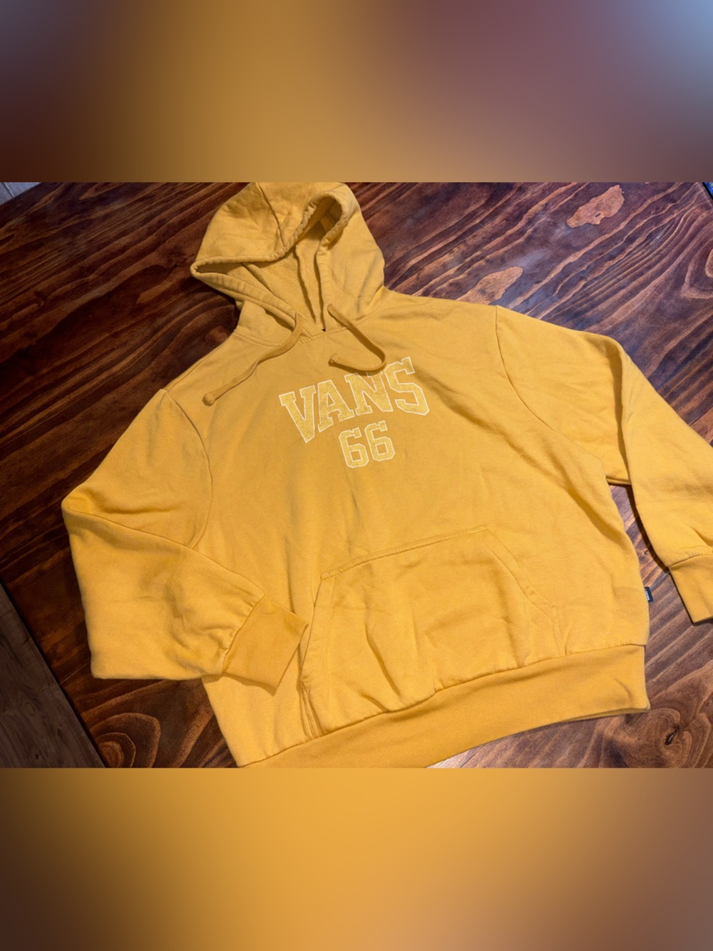 Vans Men's Mustard Yellow Pullover Hoodie